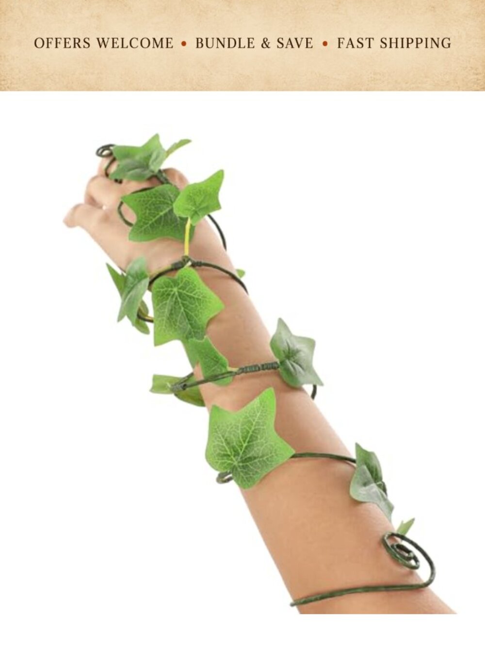 Fairy Ivy Arm Wrap Woodland Elven Bracelet Elf Cosplay Costume Accessory